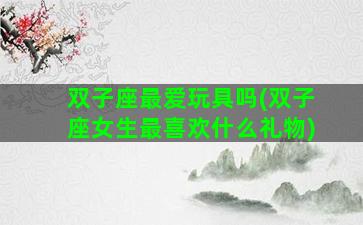 双子座最爱玩具吗(双子座女生最喜欢什么礼物)