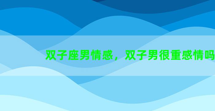 双子座男情感，双子男很重感情吗